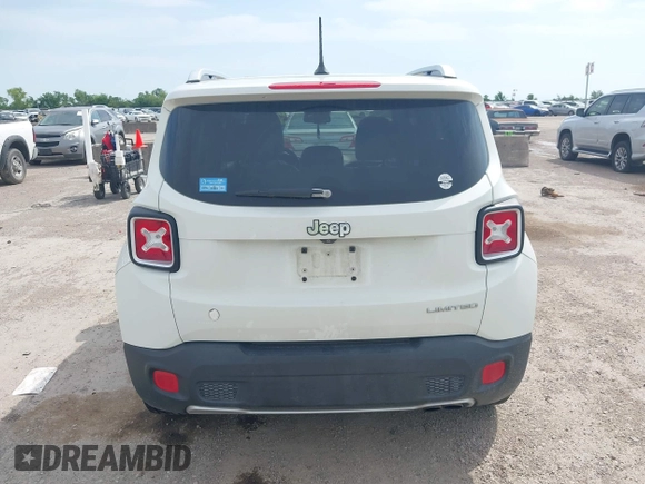 2017 Jeep Renegade Limited with VIN ZACCJADB6HPE93491, listed as a IAAI auction lot 42155903 with 149,115 mi miles and . Bid and sale history available at DreamBid. Image 16.