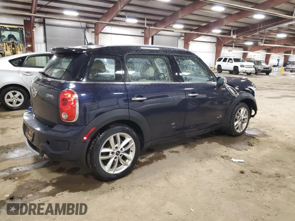 2013 MINI Countryman S ALL4 with VIN WMWZC5C5XDWM16477, listed as a Copart auction lot 51666385 with 112,383 mi miles and Salvage title. Bid and sale history available at DreamBid. Image 3.