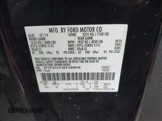 2014 Ford F-150 XL with VIN 1FTFX1CF3EFC60019, listed as a IAAI auction lot 41720720 with 127,887 mi miles. Bid and sale history available at carsss.com. Image 9.