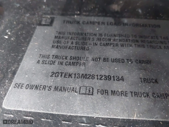 2008 GMC Sierra 1500 Work Truck with VIN 2GTEK13M281239134, listed as a IAAI auction lot 41535863 with 1 mi miles. Bid and sale history available at carsss.com. Image 9.