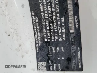 2020 Aston Martin DB11 z VIN SCFRMFCW2LGM09449, wystawiony jako Copart lot #75221044 z przebiegiem Nie podano mil oraz Nie do naprawy. Historia ofert i sprzedaży dostępna na DreamBid. Obrazek 13.