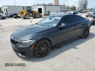 2020 BMW M4 with VIN WBS4Y9C02LFH16874, listed as a Copart auction lot 61334614 with 0 mi miles and Salvage Title. Bid and sale history available at carsss.com. Image 1.