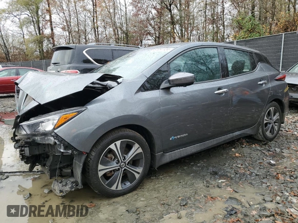 2018 Nissan LEAF SL with VIN 1N4AZ1CP4JC302972, listed as a Copart auction lot 81097124 with 59,813 mi miles and Salvage Title. Bid and sale history available at DreamBid. Image 1.
