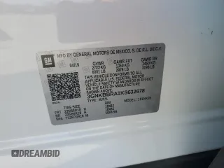 2019 Chevrolet Blazer z VIN 3GNKBBRA1KS632678, wystawiony jako Copart lot #46945355 z przebiegiem 172 338 mil mil oraz Szkoda całkowita • Salvage title. Historia ofert i sprzedaży dostępna na DreamBid. Obrazek 16.