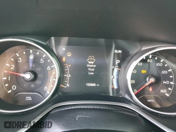 2018 Jeep Compass Latitude with VIN 3C4NJCBB4JT408010, listed as a Copart auction lot 48127335 with 105,866 mi miles and Salvage Title. Bid and sale history available at DreamBid. Image 9.