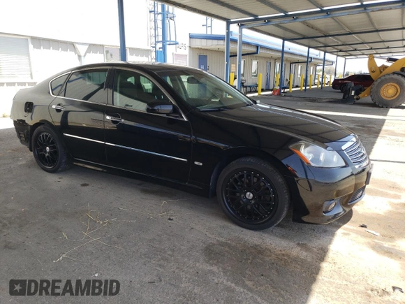 2008 Infiniti M with VIN JNKAY01E08M604254, listed as a Copart auction lot 57499825 with 108,473 mi miles and Salvage title. Bid and sale history available at DreamBid. Image 4.
