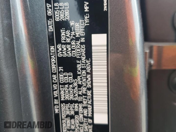 2018 Volvo XC90 Momentum with VIN YV4102XK8J1202925, listed as a Copart auction lot 57711974 with 75,177 mi miles and Salvage Title. Bid and sale history available at carsss.com. Image 13.