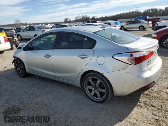 2014 Kia Forte LX with VIN KNAFK4A6XE5056016, listed as a Copart auction lot 47137775 with 128,742 mi miles and Salvage Title. Bid and sale history available at carsss.com. Image 2.