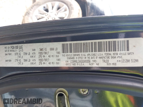 2016 Ram 1500 Big Horn with VIN 1C6RR6LGXGS209356, listed as a IAAI auction lot 41602520 with 348,228 mi miles. Bid and sale history available at carsss.com. Image 9.
