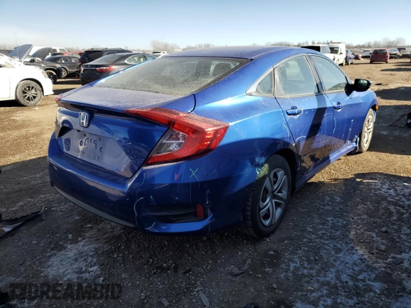 2016 Honda Civic LX with VIN 19XFC2F58GE068631, listed as a Copart auction lot 42417665 with 109,305 mi miles and Salvage Title. Bid and sale history available at carsss.com. Image 3.