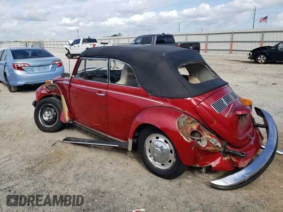 1975 Volkswagen Beetle with VIN 1552013711, listed as a Copart auction lot 80255914 with 69,112 mi miles and Salvage Title. Bid and sale history available at DreamBid. Image 2.