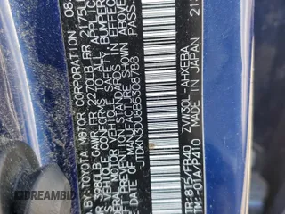 2011 Toyota Prius I with VIN JTDKN3DU8B5308788, listed as a Copart auction lot 48384465 with 85,544 mi miles and Salvage Title. Bid and sale history available at DreamBid. Image 12.