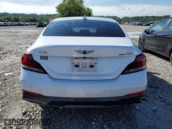 2019 Genesis G70 2.0T Advanced with VIN KMTG44LA1KU024612, listed as a Copart auction lot 60957484 with 78,019 mi miles and Salvage Title. Bid and sale history available at carsss.com. Image 6.