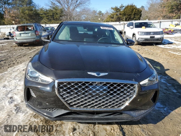 2019 Genesis G70 3.3T Advanced with VIN KMTG34LE9KU023200, listed as a Copart auction lot 88573435 with 26,847 mi miles and Salvage Title. Bid and sale history available at carsss.com. Image 5.