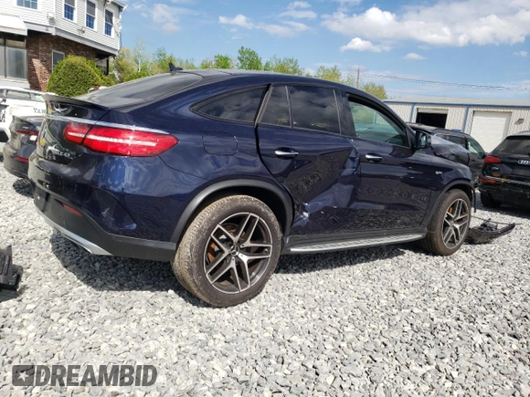 2019 Mercedes-Benz GLE 43 AMG with VIN 4JGED6EB6KA137492, listed as a Copart auction lot 55949455 with Not provided miles and Salvage title. Bid and sale history available at DreamBid. Image 3.