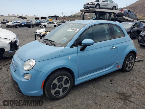 2017 FIAT 500e with VIN 3C3CFFGE9HT561445, listed as a Copart auction lot 65465705 with 59,314 mi miles and Clean title. Bid and sale history available at DreamBid. Image 1.