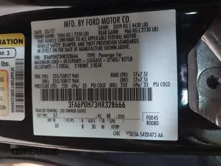 2017 Ford Fusion SE with VIN 3FA6P0H73HR328666, listed as a IAAI auction lot 42423632 with 217,923 mi miles and . Bid and sale history available at DreamBid. Image 9.