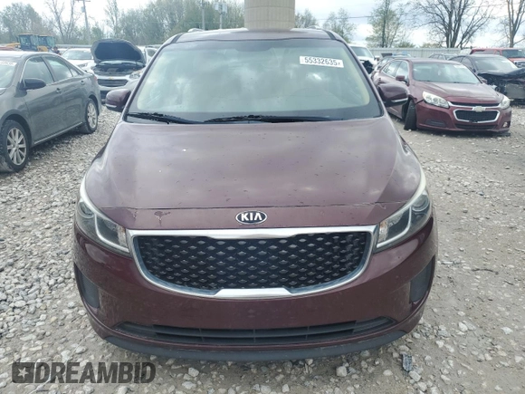 2016 Kia Sedona LX with VIN KNDMB5C12G6163849, listed as a Copart auction lot 55332635 with 94,680 mi miles and Clean Title. Bid and sale history available at carsss.com. Image 5.