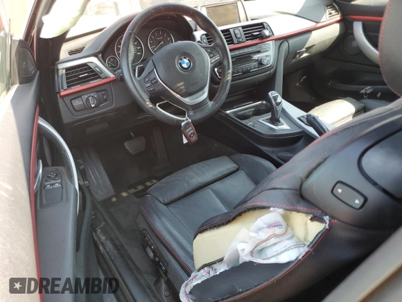 2015 BMW 4 Series 435i xDrive with VIN WBA3R5C51FK372318, listed as a Copart auction lot 52177785 with 74,961 mi miles and Salvage title. Bid and sale history available at DreamBid. Image 8.