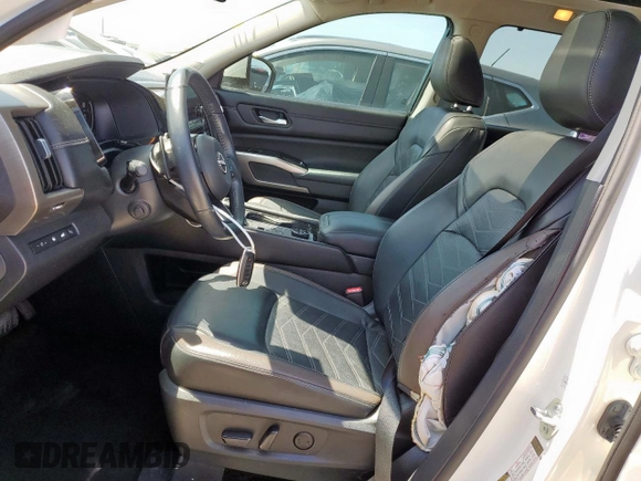 2023 Nissan Pathfinder Platinum with VIN 5N1DR3DK6PC219232, listed as a Copart auction lot 52294885 with 24,498 mi miles and Salvage title. Bid and sale history available at DreamBid. Image 7.