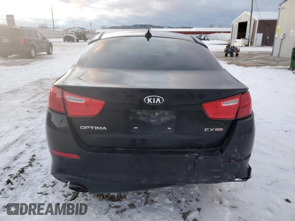 2015 Kia Optima EX with VIN 5XXGN4A77FG363163, listed as a Copart auction lot 88054885 with 100,645 mi miles and Salvage Title. Bid and sale history available at carsss.com. Image 6.