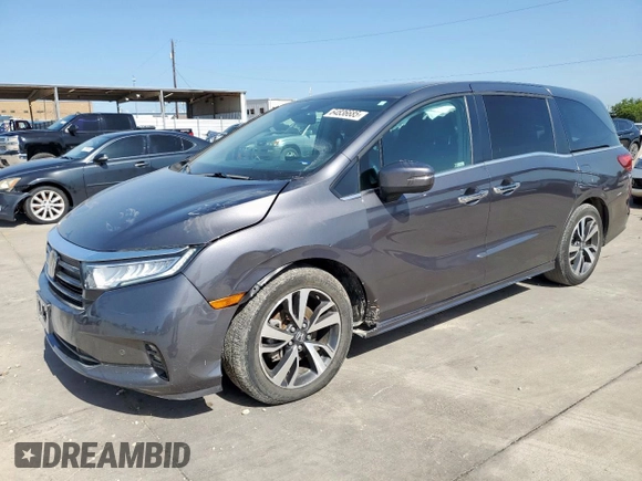 2023 Honda Odyssey Touring with VIN 5FNRL6H89PB053593, listed as a Copart auction lot 64836685 with 26,568 mi miles and Salvage title. Bid and sale history available at DreamBid. Image 1.