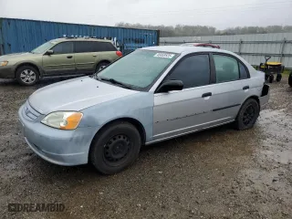2003 Honda Civic DX with VIN 2HGES16173H561576, listed as a Copart auction lot 48469525 with 203,903 mi miles and Salvage Title. Bid and sale history available at carsss.com. Image 1.