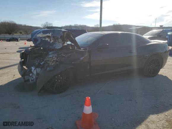 2015 Chevrolet Camaro LS with VIN 2G1FA1E33F9305449, listed as a Copart auction lot 43763795 with 47693 miles and Salvage Title. Bid and sale history available at carsss.com. Image 1.