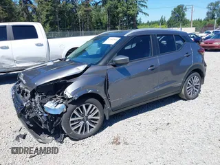 2023 Nissan Kicks SV with VIN 3N1CP5CV8PL542394, listed as a IAAI auction lot 42462163 with 28,017 mi miles and . Bid and sale history available at DreamBid. Image 2.