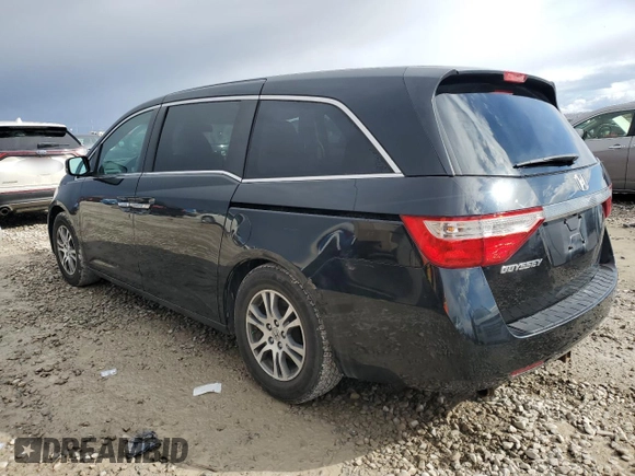 2011 Honda Odyssey EX-L with VIN 5FNRL5H67BB001266, listed as a Copart auction lot 48247265 with 160,524 mi miles and Salvage Title. Bid and sale history available at DreamBid. Image 2.