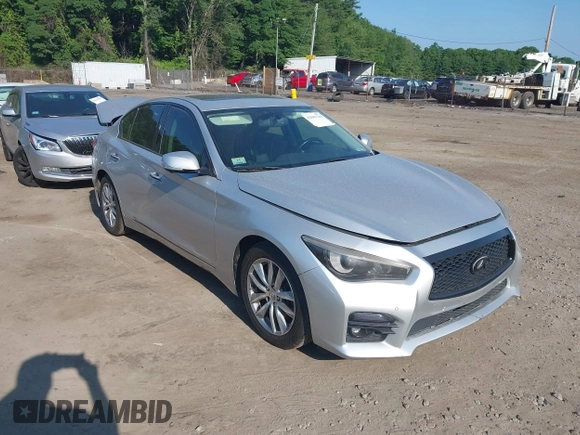 2014 Infiniti Q50 Premium with VIN JN1BV7AR4EM682593, listed as a IAAI auction lot 42581745 with 84,166 mi miles and . Bid and sale history available at DreamBid. Image 1.