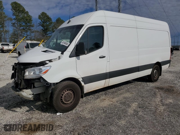 2023 Mercedes-Benz Sprinter Cargo with VIN W1Y40CHY0PT134394, listed as a Copart auction lot 55868155 with 53,473 mi miles and Salvage Title. Bid and sale history available at carsss.com. Image 1.