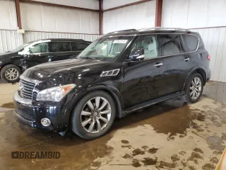 2013 Infiniti QX56 with VIN JN8AZ2NE7D9061006, listed as a Copart auction lot 50602075 with 0 mi miles and Salvage Title. Bid and sale history available at carsss.com. Image 1.