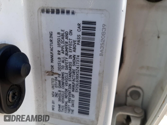 2005 Pontiac Vibe with VIN 5Y2SL638X5Z417374, listed as a Copart auction lot 77536904 with 299,999 mi miles and Salvage Title. Bid and sale history available at DreamBid. Image 12.