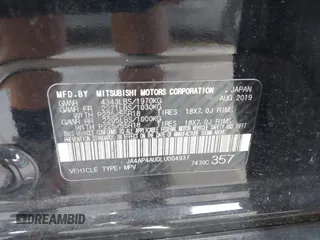 2020 Mitsubishi Outlander Sport SE 2.0 with VIN JA4AP4AU0LU004937, listed as a IAAI auction lot 41953030 with 107,631 mi miles. Bid and sale history available at carsss.com. Image 9.