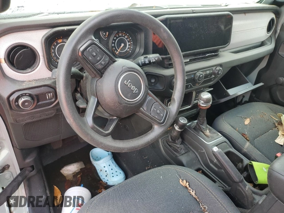 2024 Jeep Wrangler Sport S with VIN 1C4PJXAG9RW282388, listed as a Copart auction lot 59133345 with 5,389 mi miles and Non repairable. Bid and sale history available at DreamBid. Image 8.