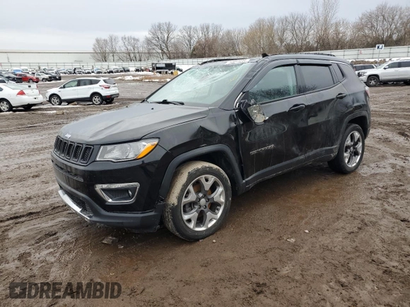 2019 Jeep Compass Limited z VIN 3C4NJDCB0KT647592, wystawiony jako Copart lot #46827035 z przebiegiem 68 516 mil mil oraz Czysty tytuł • Clean title. Historia ofert i sprzedaży dostępna na DreamBid. Obrazek 1.