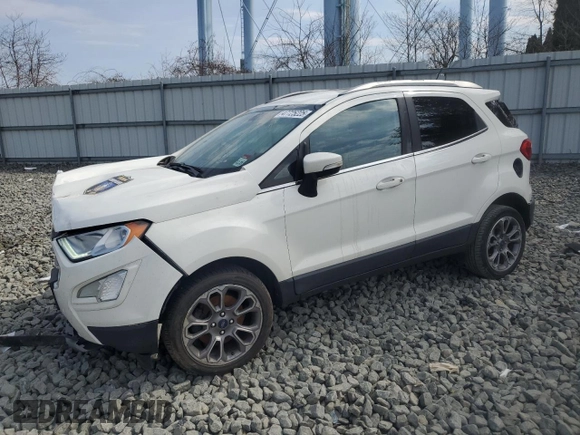 2018 Ford EcoSport Titanium z VIN MAJ6P1WL6JC245470, wystawiony jako Copart lot #47725225 z przebiegiem 190 034 mil mil oraz Szkody całkowita. Historia ofert i sprzedaży dostępna na DreamBid. Obrazek 1.