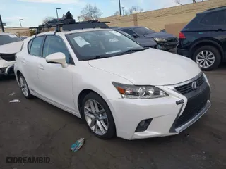 2016 Lexus CT 200h Hybrid with VIN JTHKD5BH8G2258003, listed as a IAAI auction lot 41203247 with 180,809 mi miles. Bid and sale history available at carsss.com. Image 1.