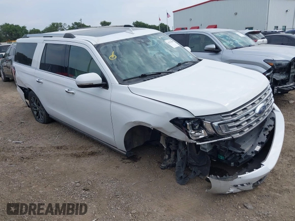 2021 Ford Expedition Max Limited with VIN 1FMJK1KT8MEA18505, listed as a IAAI auction lot 42272969 with 88,897 mi miles and . Bid and sale history available at DreamBid. Image 1.