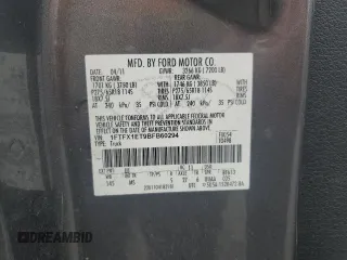 2011 Ford F-150 XL with VIN 1FTFX1ET9BFB60294, listed as a Copart auction lot 49955825 with 161,724 mi miles and Clean Title. Bid and sale history available at carsss.com. Image 12.