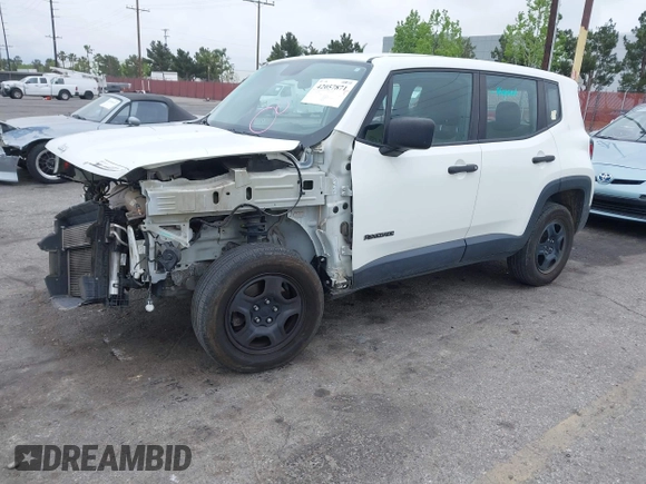 2017 Jeep Renegade Sport with VIN ZACCJBAB8HPF82862, listed as a IAAI auction lot 42057871 with 109,447 mi miles and . Bid and sale history available at carsss.com. Image 2.