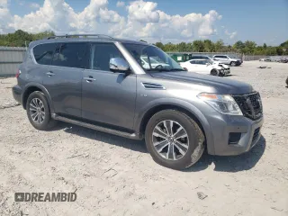 2020 Nissan Armada SL with VIN JN8AY2ND7L9109709, listed as a Copart auction lot 69056124 with 53,593 mi miles and Salvage Title. Bid and sale history available at carsss.com. Image 4.