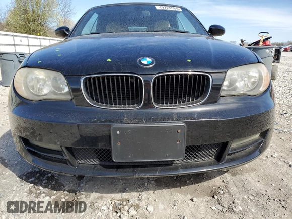 2009 BMW 1 Series 128i with VIN WBAUL73549VJ75437, listed as a Copart auction lot 49724985 with Not provided miles and Salvage title. Bid and sale history available at DreamBid. Image 5.