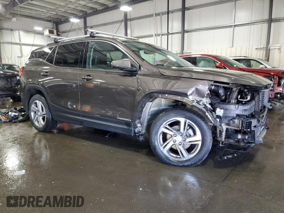 2020 GMC Terrain SLT z VIN 3GKALVEV7LL108799, wystawiony jako Copart lot #60489505 z przebiegiem 55 873 mil mil oraz Szkoda całkowita • Salvage title. Historia ofert i sprzedaży dostępna na DreamBid. Obrazek 4.