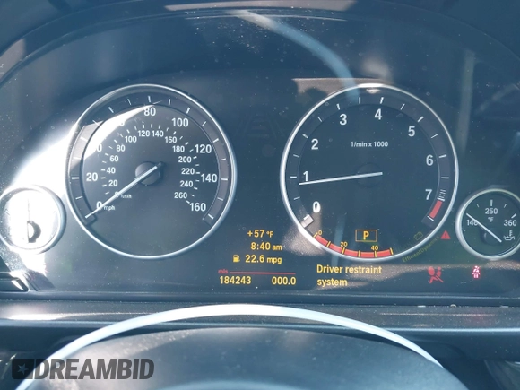 2011 BMW 5 Series 535i with VIN WBAFR7C51BC604445, listed as a IAAI auction lot 41980493 with 184,243 mi miles and . Bid and sale history available at carsss.com. Image 7.
