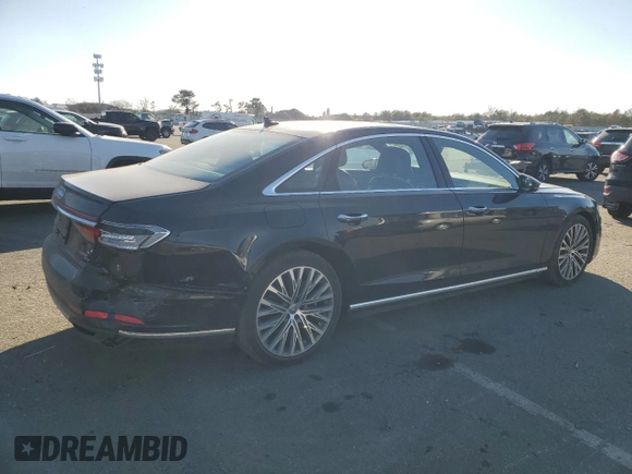 2019 Audi A8 z VIN WAU8DAF87KN004768, wystawiony jako Copart lot #88218675 z przebiegiem 42 354 mil mil oraz Szkody całkowita. Historia ofert i sprzedaży dostępna na DreamBid. Obrazek 3.