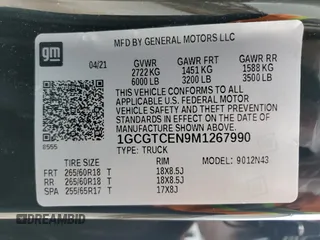 2021 Chevrolet Colorado 4WD LT z VIN 1GCGTCEN9M1267990, wystawiony jako Copart lot #52175185 z przebiegiem 47 480 mil mil oraz Szkoda całkowita • Salvage title. Historia ofert i sprzedaży dostępna na DreamBid. Obrazek 12.