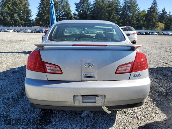 2003 Infiniti G35 w/Leather with VIN JNKCV51E83M001415, listed as a Copart auction lot 74638014 with 208,921 mi miles and Salvage Title. Bid and sale history available at DreamBid. Image 6.