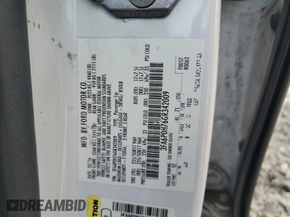 2016 Ford Fusion SE with VIN 3FA6P0H76GR342009, listed as a Copart auction lot 49444175 with 98,425 mi miles and Salvage Title. Bid and sale history available at DreamBid. Image 12.